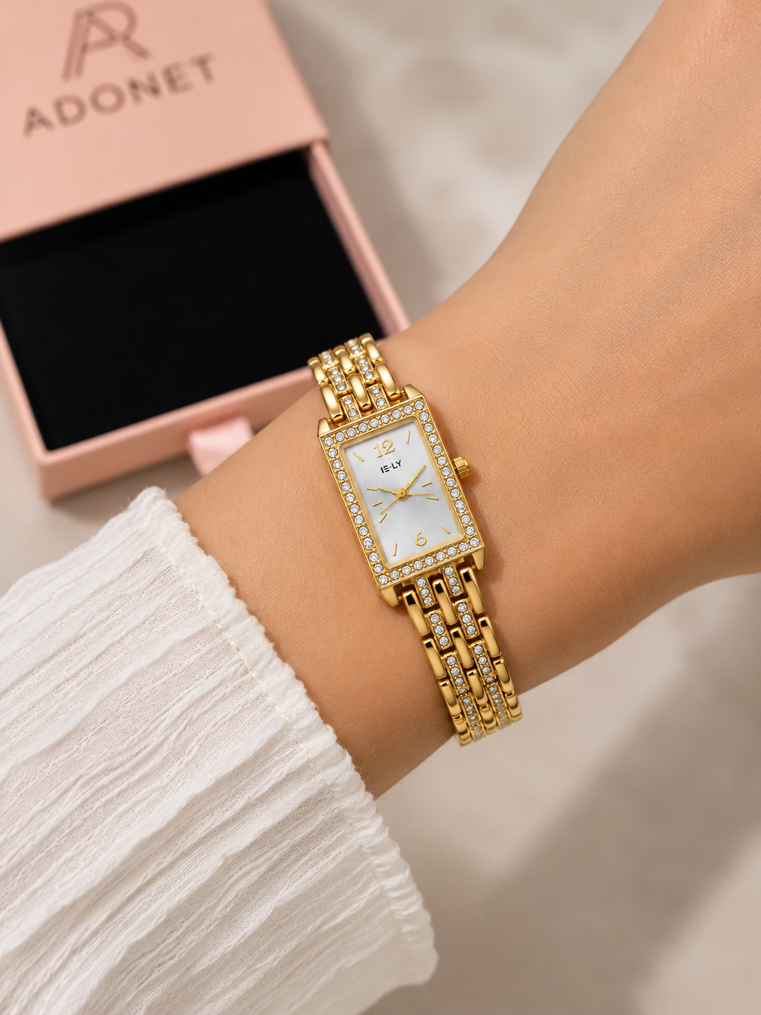 Reloj E-LY Dorado Full Piedras