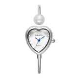 Reloj Corazón SUNLIFEX Rígido Plateado
