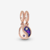 Charm colgante brillante y divisible de Yin y Yang