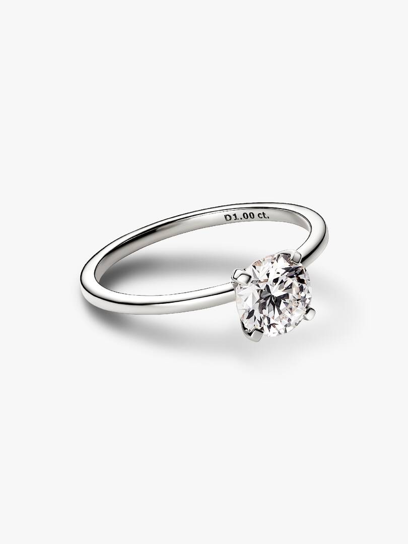 Anillo Solitario Zirconia Grande Brillante