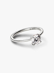 Anillo Solitario Zirconia Grande Brillante