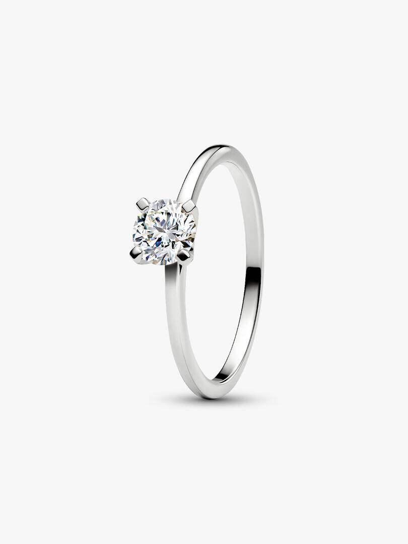 Anillo Solitario Zirconia Pequeña Brillante