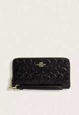 Coach Monedero Wristlet en Charol Negro