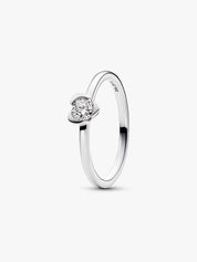 Anillo Solitario Minimalista con Zirconia Brillante
