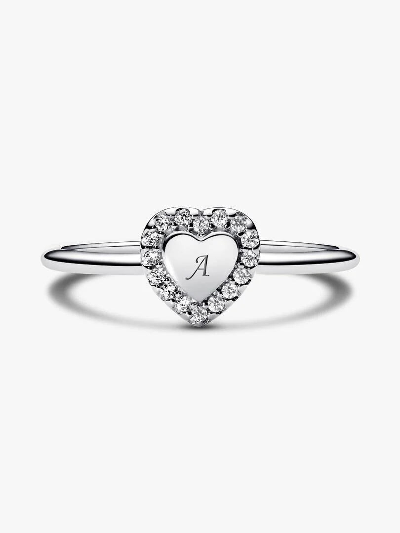 Anillo Halo y Corazón Grabable