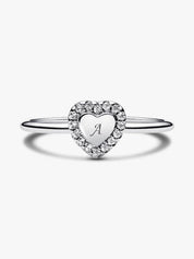 Anillo Halo y Corazón Grabable