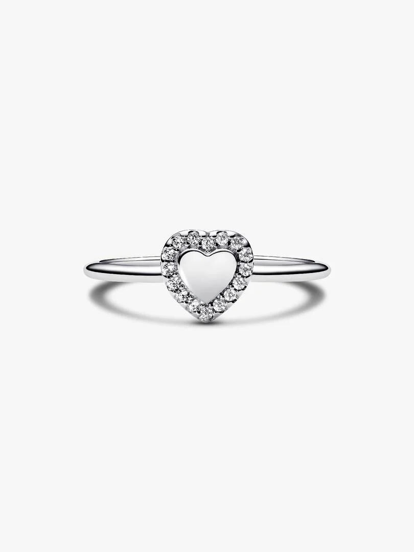 Anillo Halo y Corazón Grabable