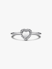 Anillo Halo y Corazón Grabable