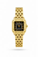 Reloj WANLAR Tipo Cartier Dorado Cara Negra