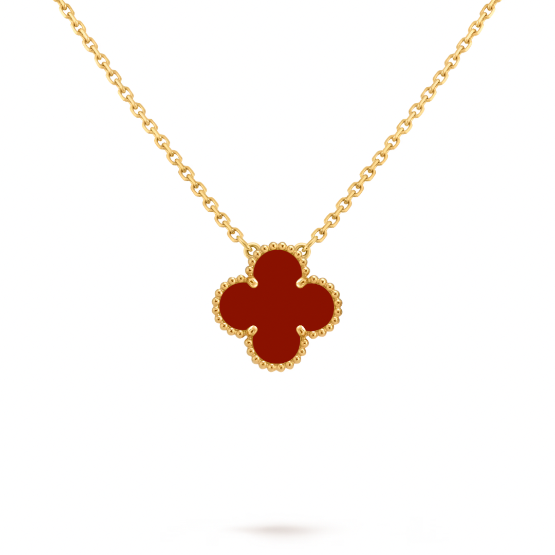 Collar Van Cleef Alhambra Vintage 1 Trébol Rojo
