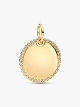Colgante Grabable Etiqueta Redonda Dorado