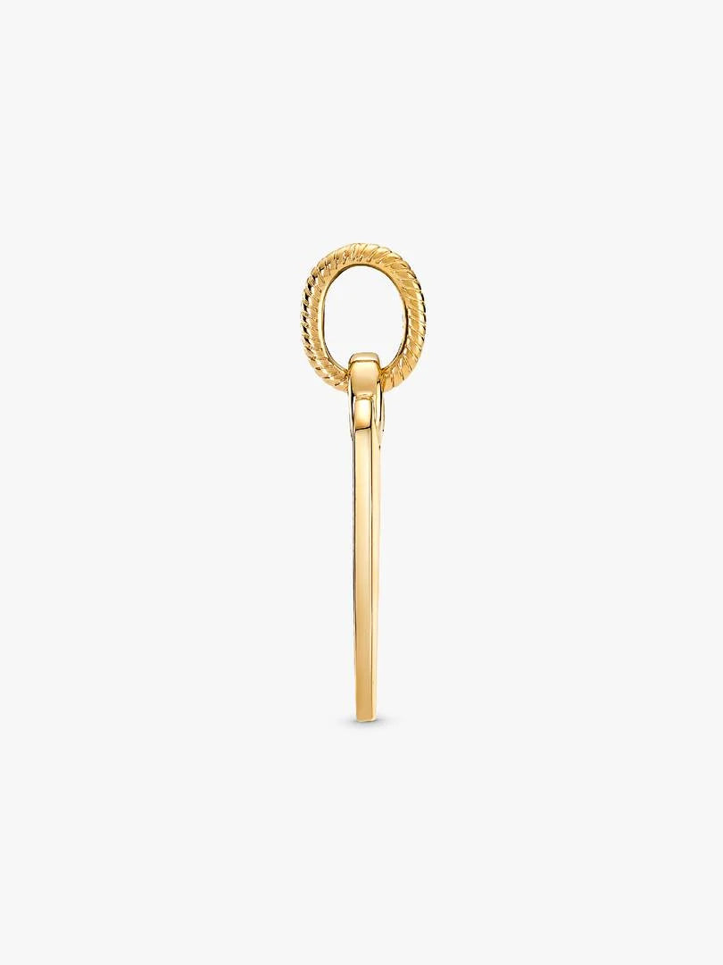 Charm Grabable Etiqueta Rectangular Dorado