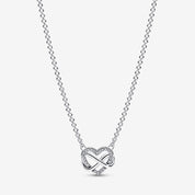 Conjunto de Regalo Corazón Infinito Brillante (Collar + Pendientes)