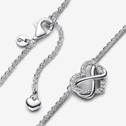 Conjunto de Regalo Corazón Infinito Brillante (Collar + Pendientes)