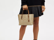 Coach Mollie Tote 25 Beige/Marrón