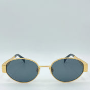 Título: Gafas de Sol Celine Ovaladas Doradas con Lentes Azul Oscuro