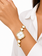 Reloj de Trebol Blanco