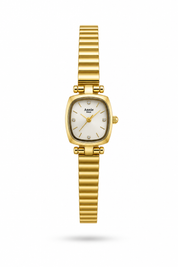 Reloj ANNIE Dorado Cara Blanca
