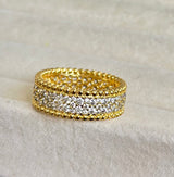 Anillo Van Cleef Pave Dorado
