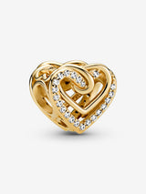 Charm Dorado Corazones Entrelazados