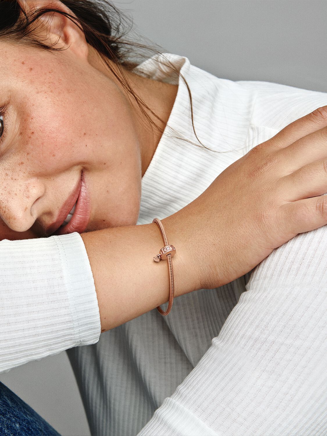 Clip Rose Gold colgante “Infinite Hearts”