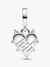 Charm Corazon Doble Amistad Opalescente