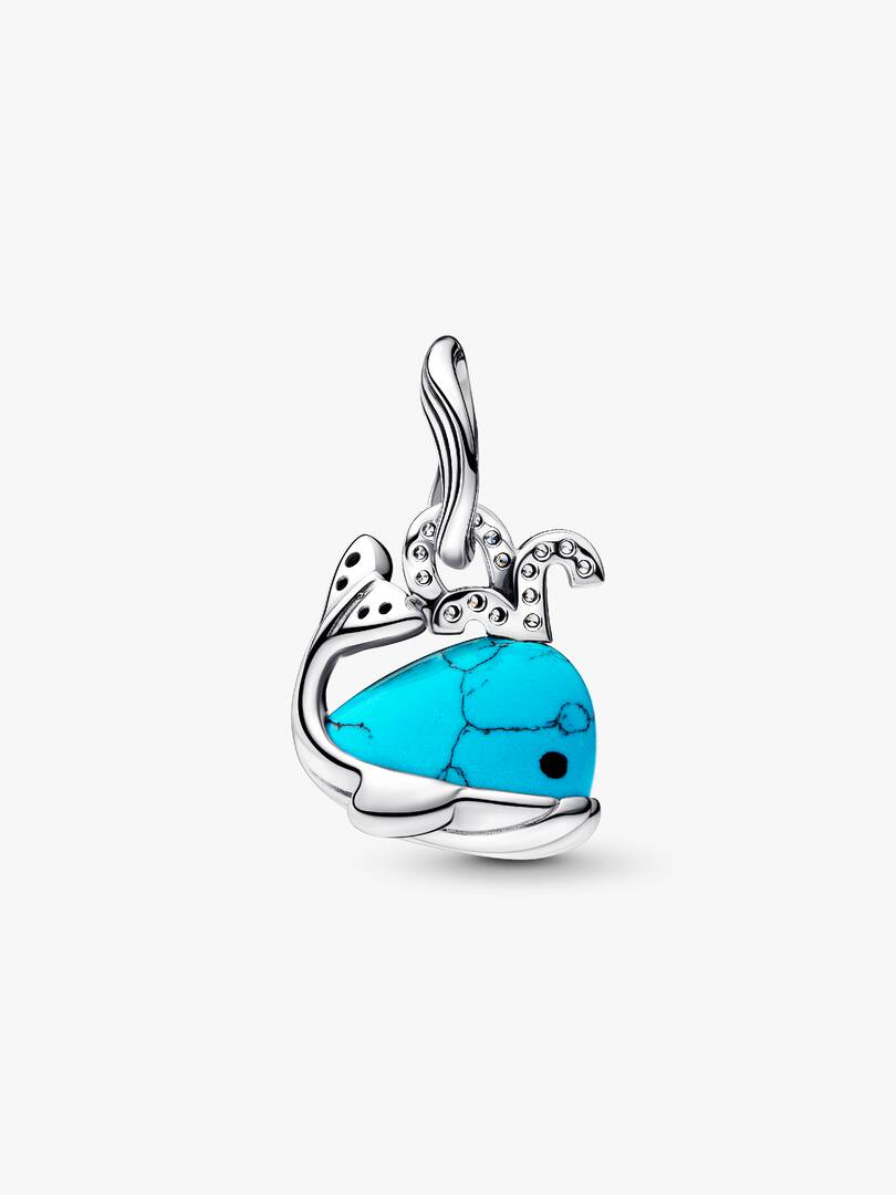 Dije de ballena con Piedra Turquesa