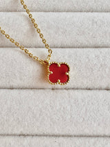 Collar Van Cleef Alhambra Vintage 1 Trébol Rojo