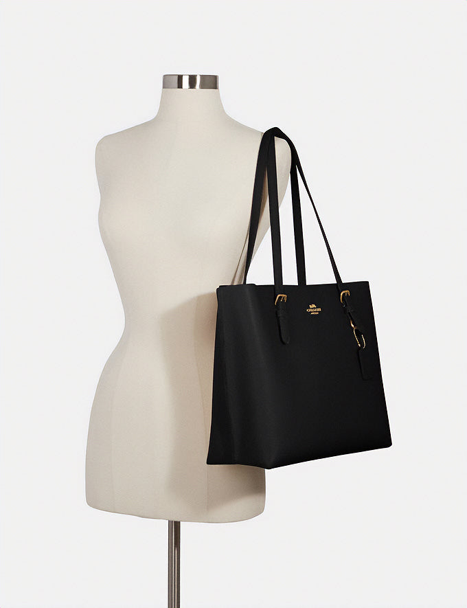 Coach Mollie Tote Negra Interior Rojo Grande