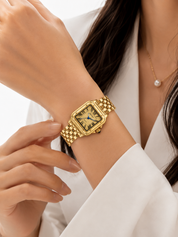 Reloj GREALY Dorado con Cara Dorada Tipo Cartier