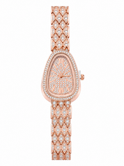 Reloj Rose Gold Tipo Bvlgari Full Piedras