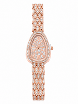 Reloj Rose Gold Tipo Bvlgari Full Piedras