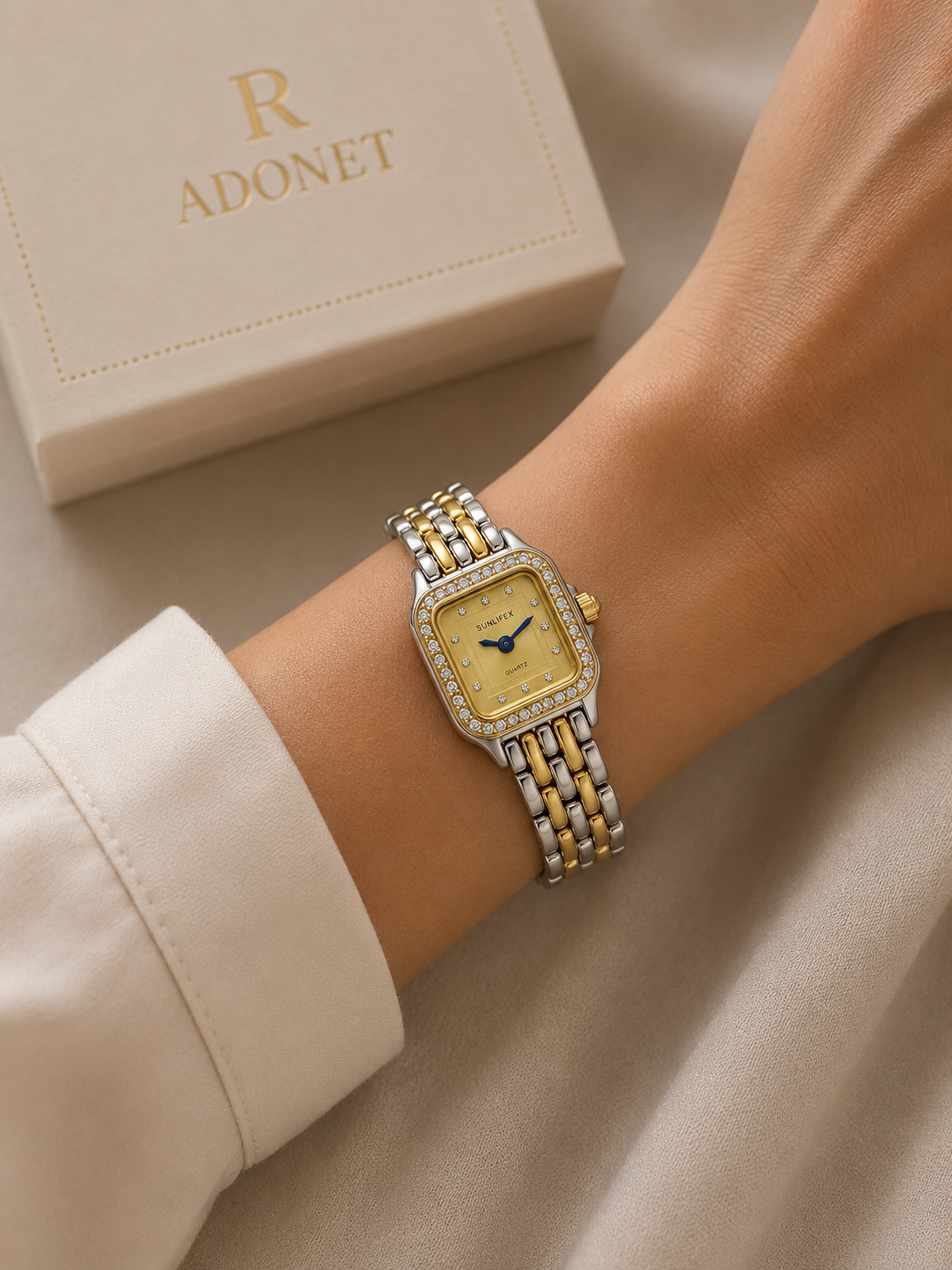 Reloj SUNLIFEX Dorado con Plateado