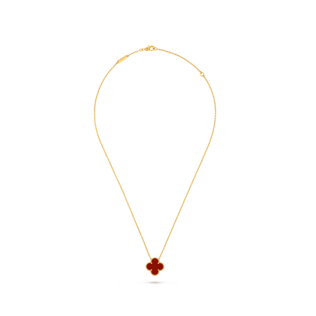 Collar Van Cleef Alhambra Vintage 1 Trébol Rojo
