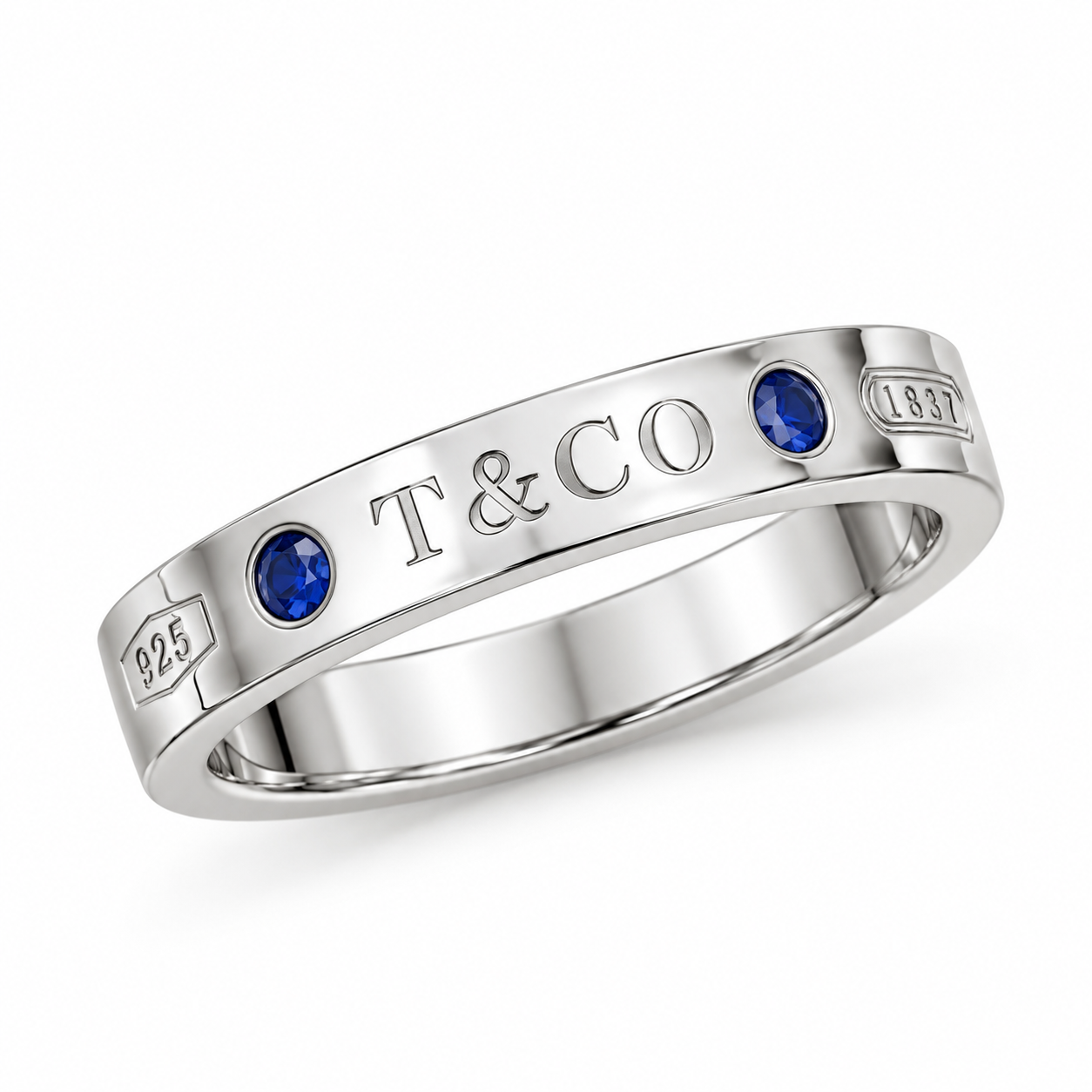 Anillo Tiffany Plateado en Plata 925