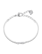 Pulsera Rígida Cisne Plateado con Cristales Swarovski