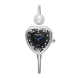 Reloj Corazón SUNLIFEX Rígido Plateado