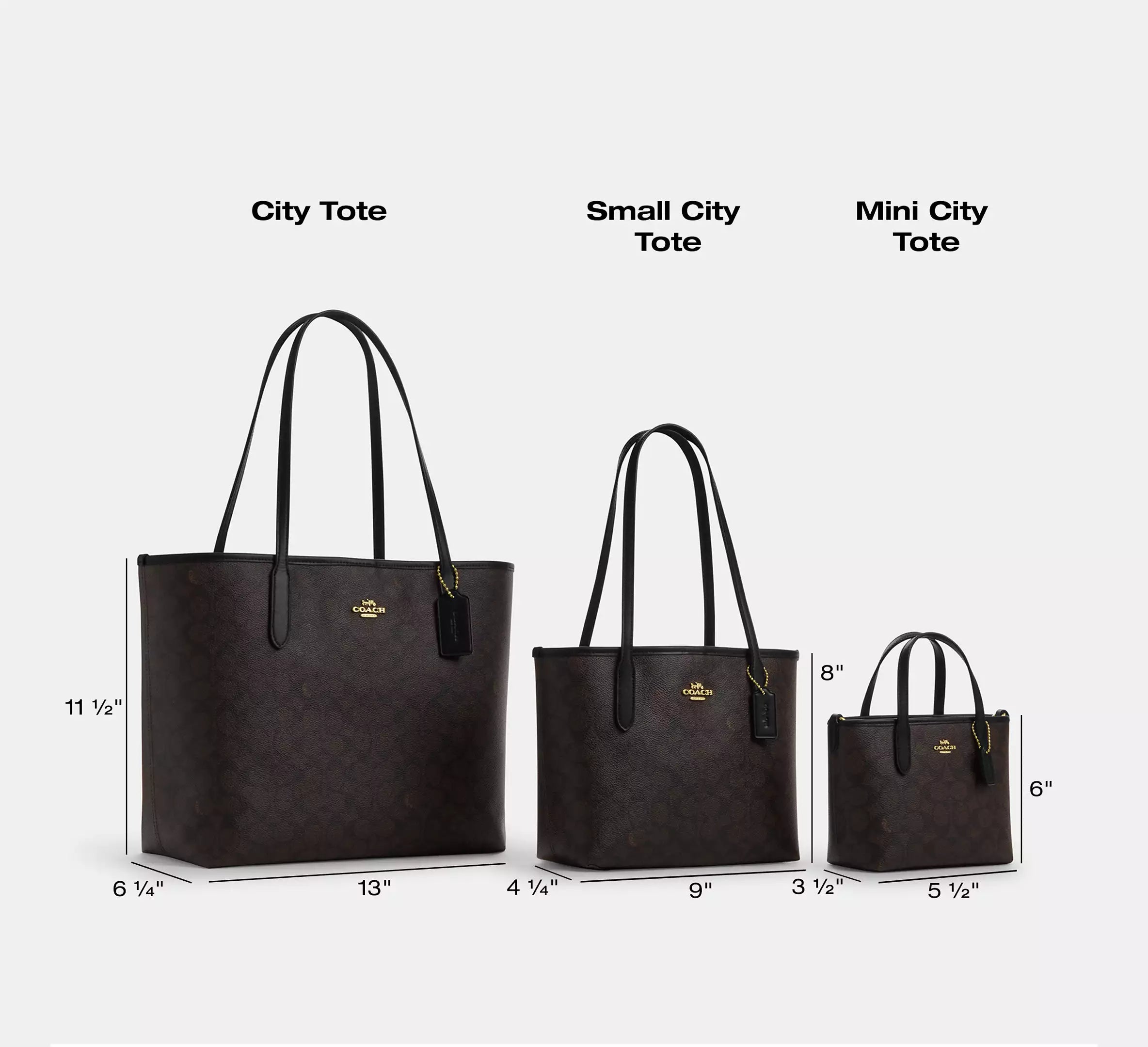 Coach City Tote con Interior Rojo Vino