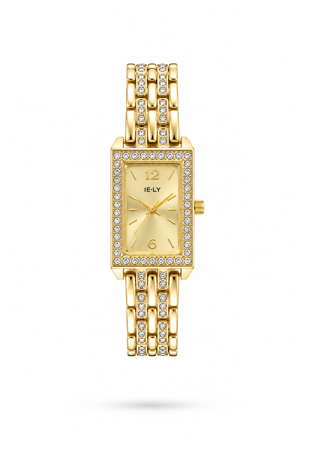 Reloj E-LY Dorado Completo Full Piedras