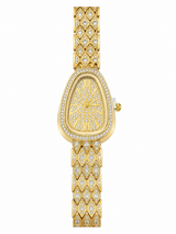 Reloj Dorado Tipo Bvlgari Full Piedras