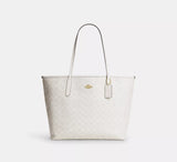 Coach City Tote con Interior Rojo Vino