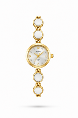 Reloj RENOS Redondo Con Gemas Blancas