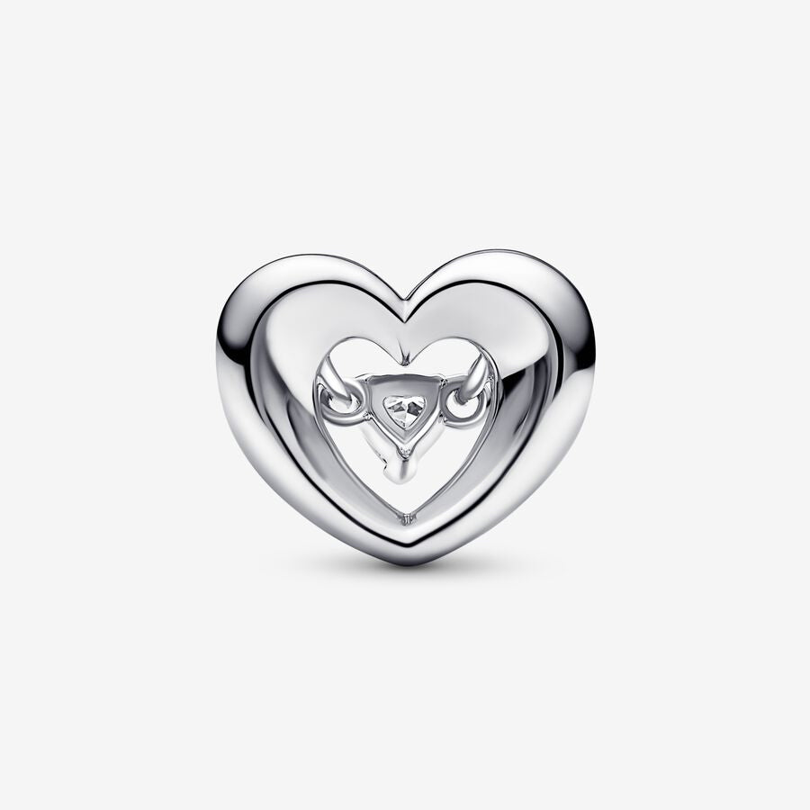 Charm Corazón Radiante y Gema Flotante