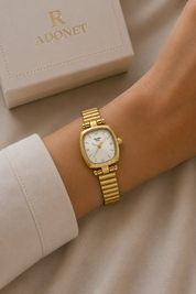 Reloj ANNIE Dorado Cara Blanca