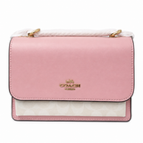 Coach Klare Crossbody Rosa y Blanco con Herrajes Dorados