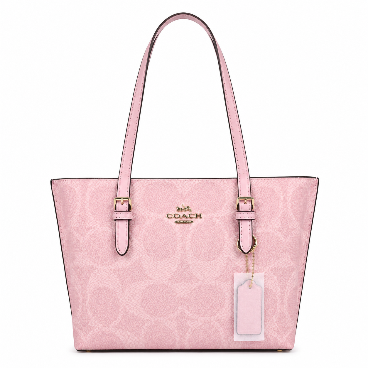 Coach Mollie Tote Mediana Rosa Signature