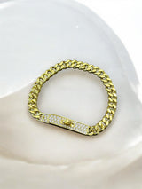 Pulsera Hermès Kelly Gourmette Cubierto en Oro