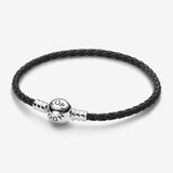 Pulsera de Cuero Negro