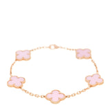 Pulsera Van Cleef Alhambra vintage 5 Tréboles Rosa