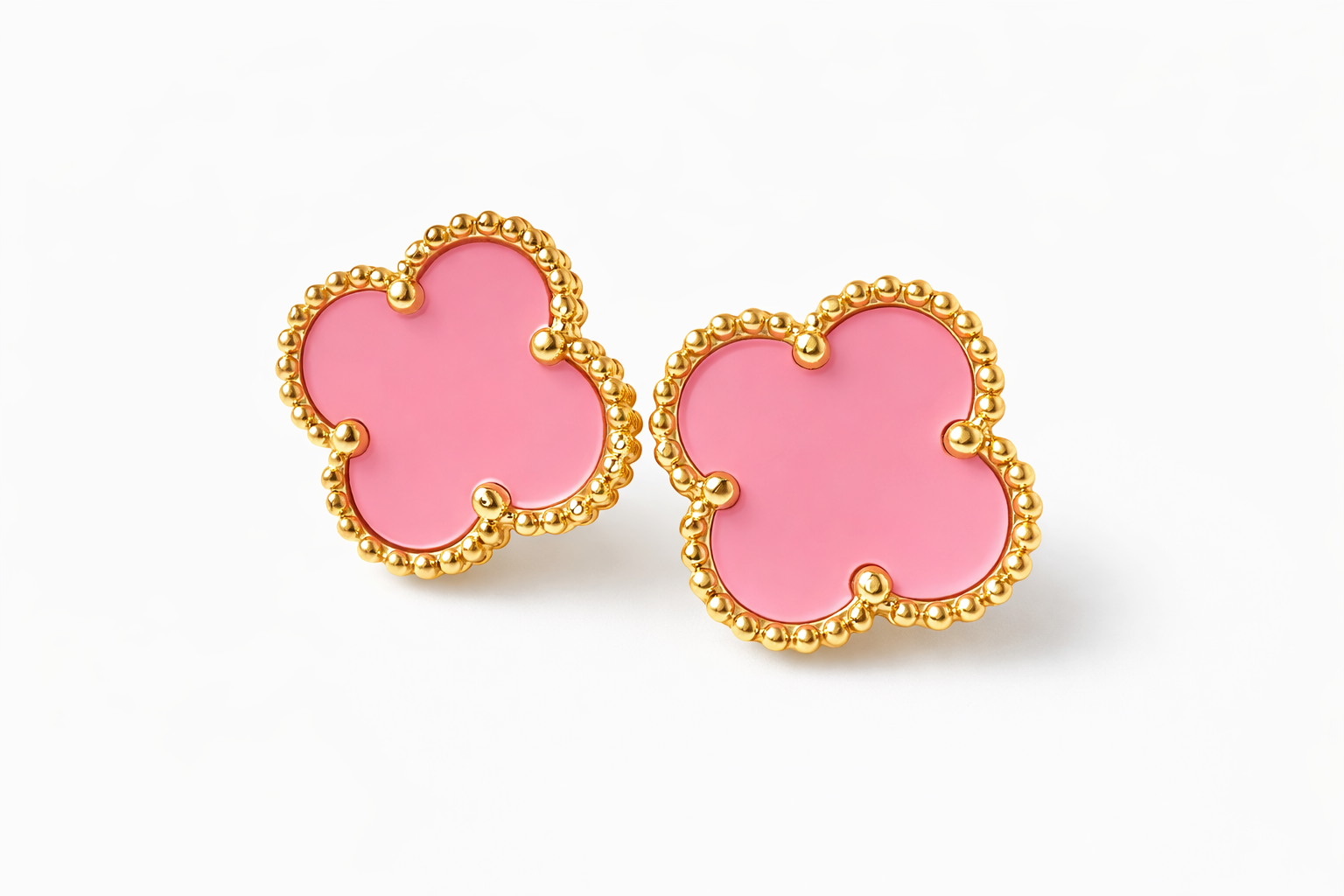 Pendientes Van Cleef Alhambra Vintage Rosa
